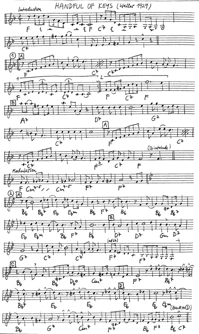 handful of keys leadsheet – book us for your next 20s or gatsby event